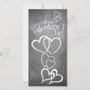 Feliz día de San Valentín en una pizarra