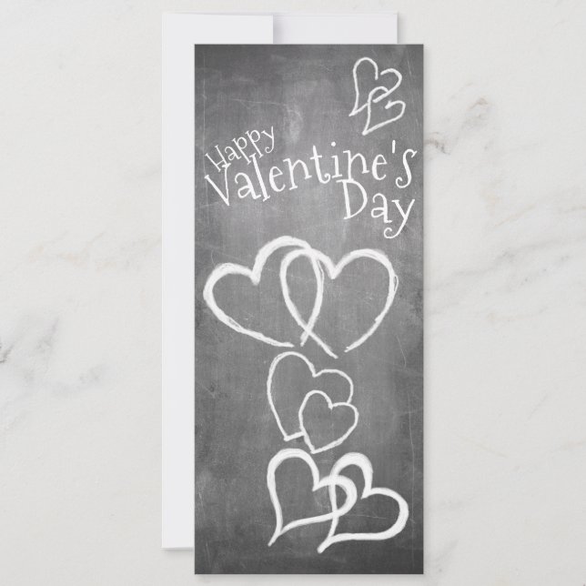 Feliz día de San Valentín en una pizarra de tiza (Anverso)