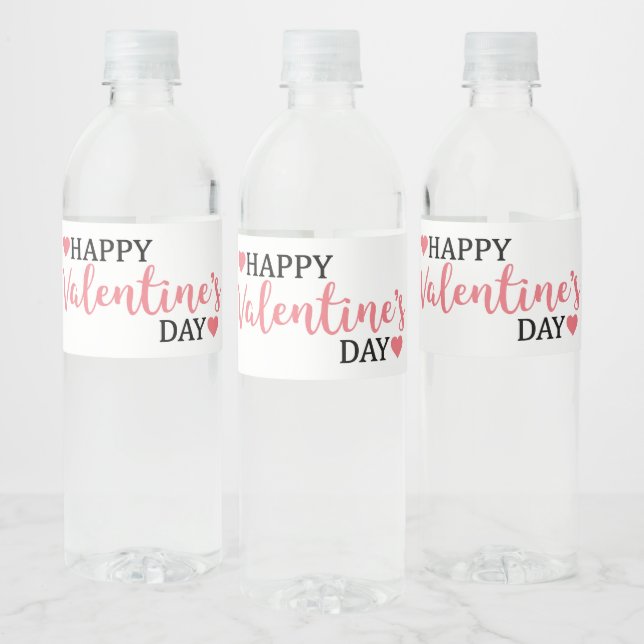 Feliz Día de San Valentín etiqueta de botella de a (Botellas)