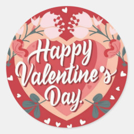 Feliz Día de San Valentín, feliz Pegatina festivo