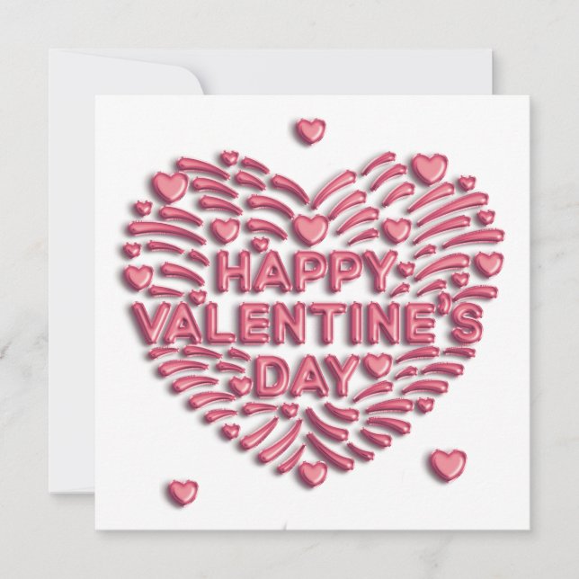 Feliz Día de San Valentín / Flat / Tarjeta fotográ (Anverso)