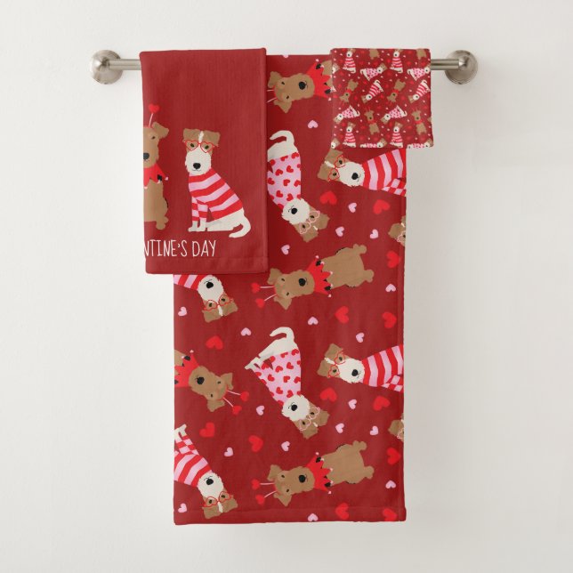 Feliz Día de San Valentín galés Wire Fox Terrier D (In situ)