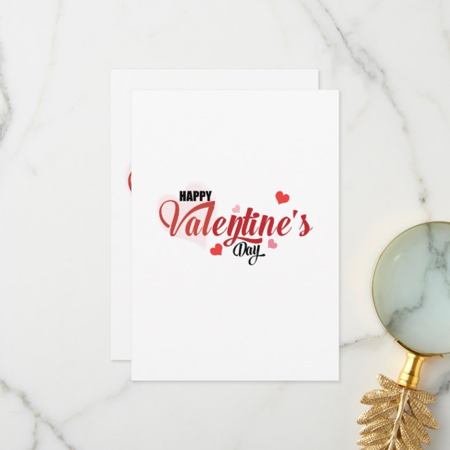 Feliz Día de San Valentín Invitación tarjetas de f (Anverso/Reverso In Situ)