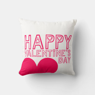 Feliz Día de San Valentín lindo almohada moderna e