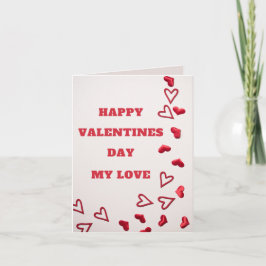 Feliz día de San Valentín, mi amor tarjeta de feli