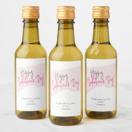Feliz Día de San Valentín Mini etiquetas de vino