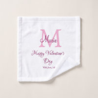 Feliz día de San Valentín monograma nombre rosa am