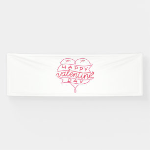 Feliz día de San Valentín pancarta de vinilo 2.5x8