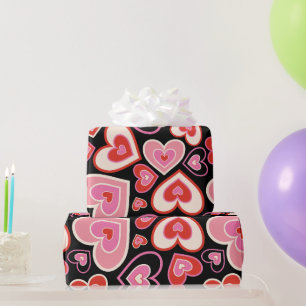 Feliz día de San Valentín papel de regalo corazón