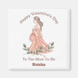 Feliz Día de San Valentín para la futura mamá imán