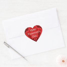 Feliz Día de San Valentín Pegatina de corazón vint