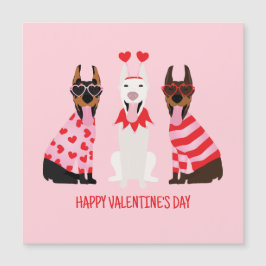 Feliz Día de San Valentín Perros Dobermann