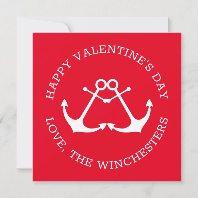 Feliz Día de San Valentín personalizado tarjeta de (Anverso)