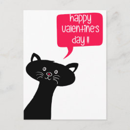 ¡Feliz Día de San Valentín! Postales de gato negro