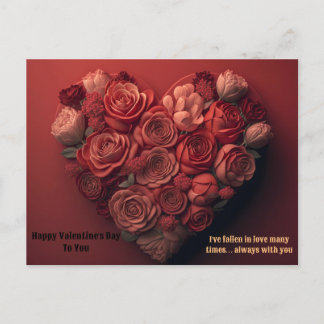 Feliz Día de San Valentín regalo tarjeta de corazó