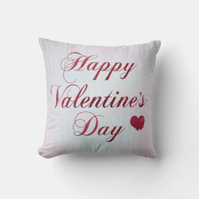Feliz Día de San Valentín reverenciable almohada d (Anverso)