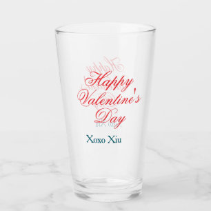 Feliz día de San Valentín rojo azul xoxo amor nomb