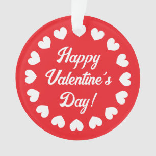 Feliz Día de San Valentín romántico adorno de cora