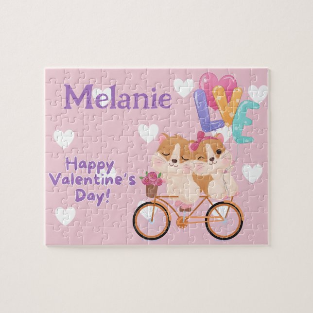Feliz día de San Valentín rompecabezas para niños  (Horizontal)