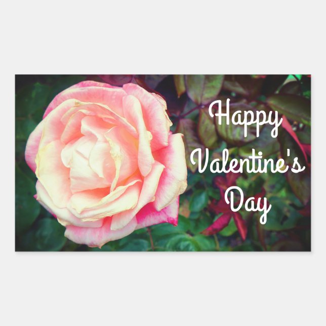 Feliz Día de San Valentín Rosa Gemini #1 Pegatinas (Anverso)