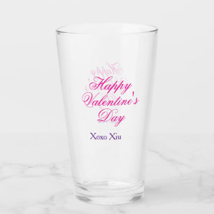 Feliz día de San Valentín rosa morado xoxo amor no