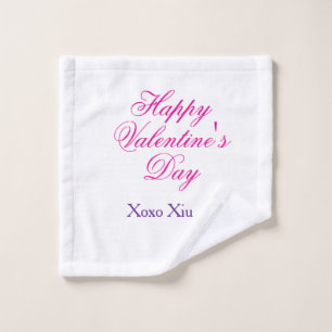Feliz día de San Valentín rosa morado xoxo amor no