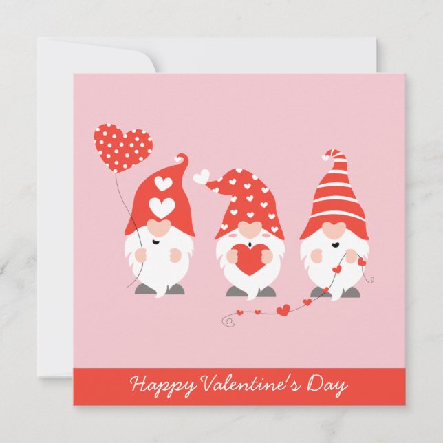 Feliz Día de San Valentín se vuelve rosado rojo (Anverso)