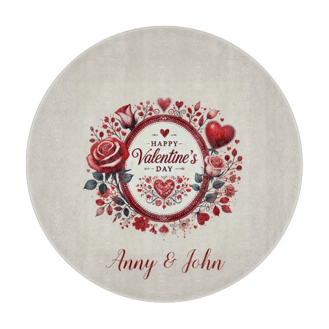 Feliz Día de San Valentín Tabla de Cortar Personal (Anverso)