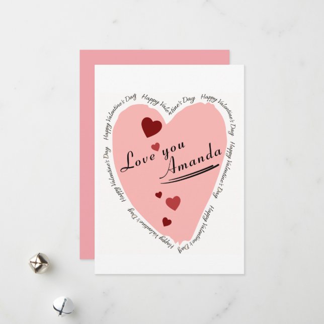 Feliz Día de San Valentín, tarjeta de amor (Anverso/Reverso In Situ)