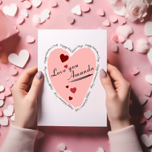 Feliz Día de San Valentín, tarjeta de amor