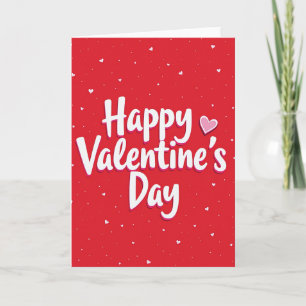 Feliz Día de San Valentín Tarjeta de Capas de Cora