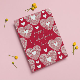 Feliz Día de San Valentín tarjeta de corazón de en