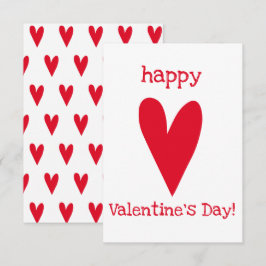 ¡Feliz Día de San Valentín! Tarjeta de corazón roj