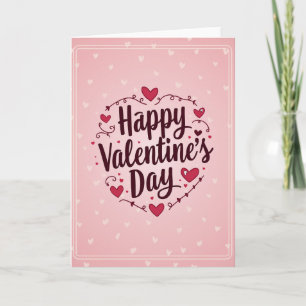 Feliz día de San Valentín Tarjeta de Corazones Lis