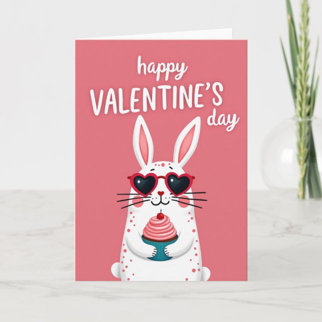 Feliz día de San Valentín tarjeta de Cupcake de co (Anverso)