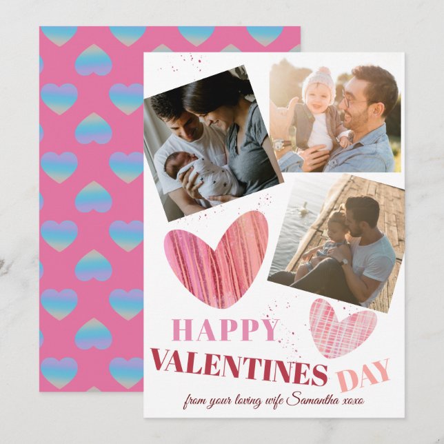 Feliz Día de San Valentín tarjeta de festividad de (Anverso / Reverso)