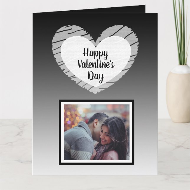 Feliz día de San Valentín Tarjeta de Foto con Somb (Anverso)