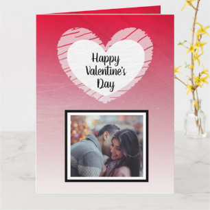 Feliz día de San Valentín Tarjeta de foto negra Om