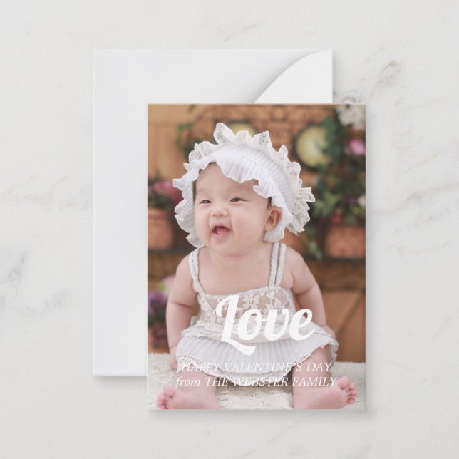 Feliz día de San Valentín tarjeta de foto personal (Anverso)