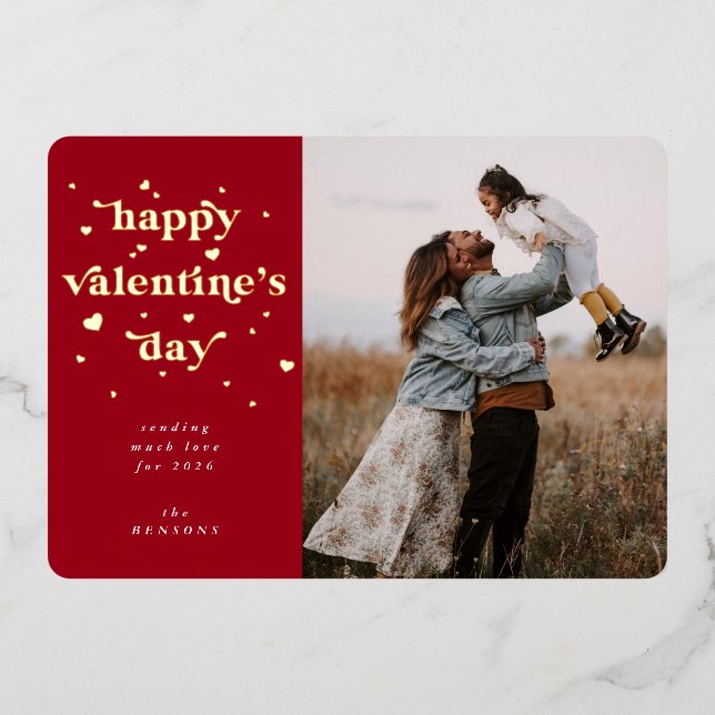 Feliz Día de San Valentín + tarjeta de fotos de Re (Anverso)