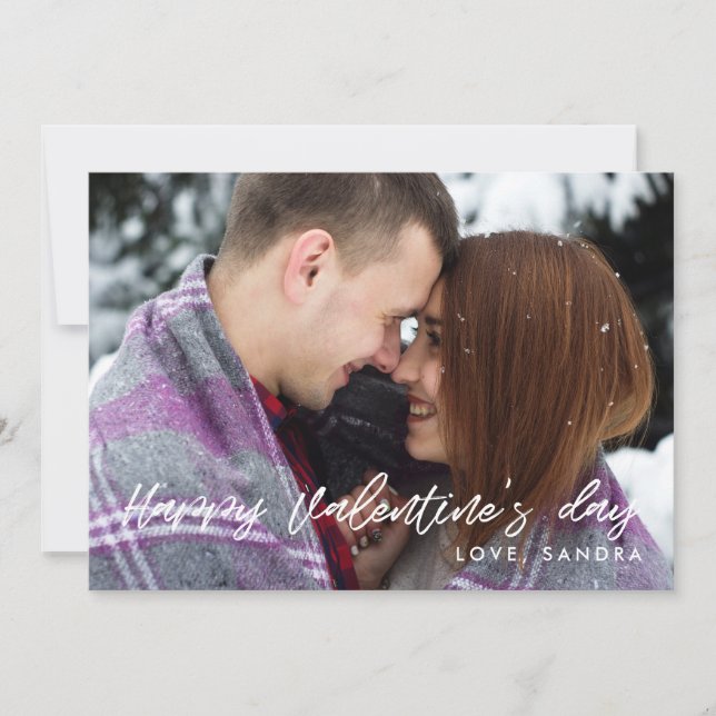 Feliz día de San Valentín, tarjeta de fotos modern (Anverso)