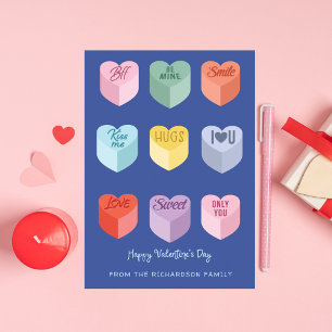 Feliz Día de San Valentín tarjeta de mensajes de c