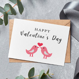 Feliz Día de San Valentín tarjeta de pareja de páj