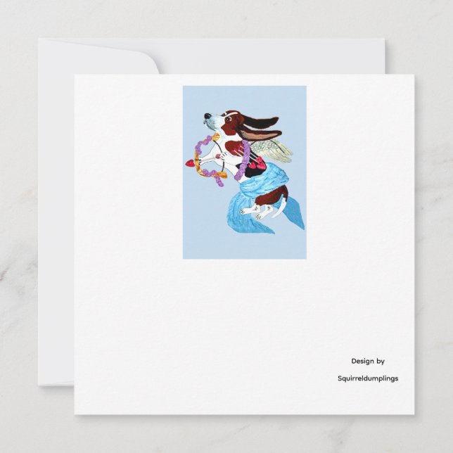 Feliz Día de San Valentín Tarjeta de perro Basset (Reverso)