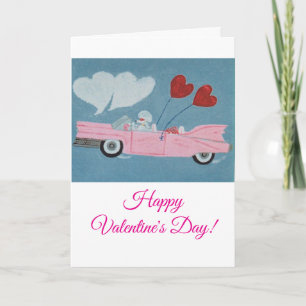 Feliz día de San Valentín Tarjeta de perro caniche