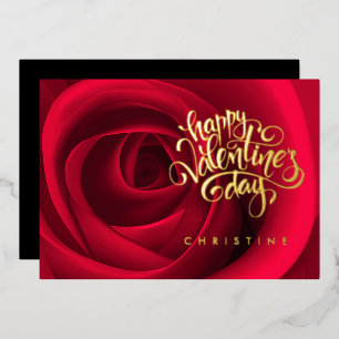Feliz Día de San Valentín, tarjeta de Relieve meta