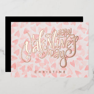 Feliz Día de San Valentín, tarjeta de Relieve meta