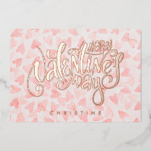 Feliz Día de San Valentín, tarjeta de Relieve meta