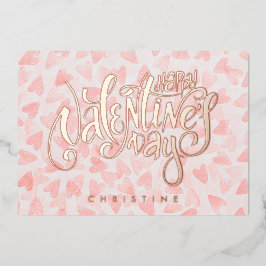 Feliz Día de San Valentín, tarjeta de Relieve meta