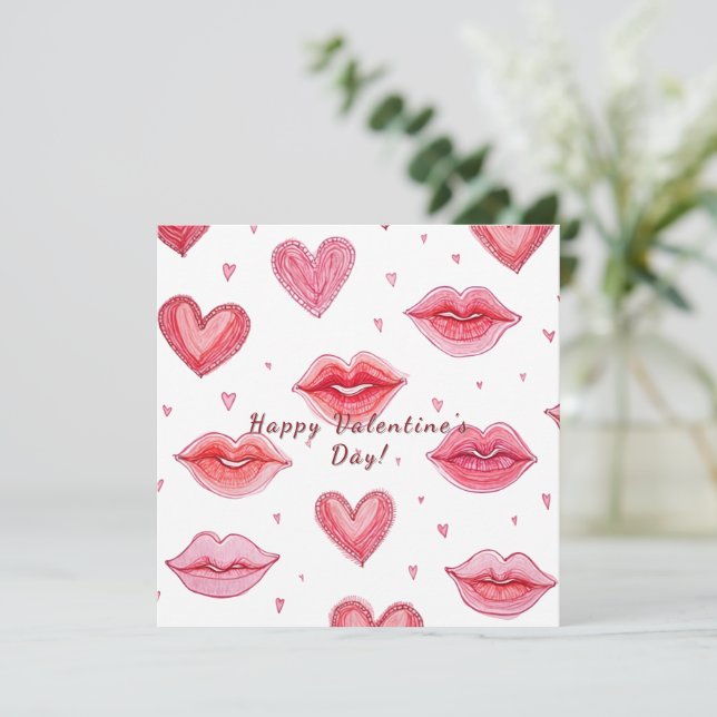 ¡Feliz Día de San Valentín! Tarjeta de San Valentí (Anverso de pie)